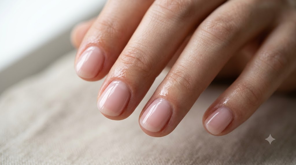Classic Milky Pink Bubble Soap Nails